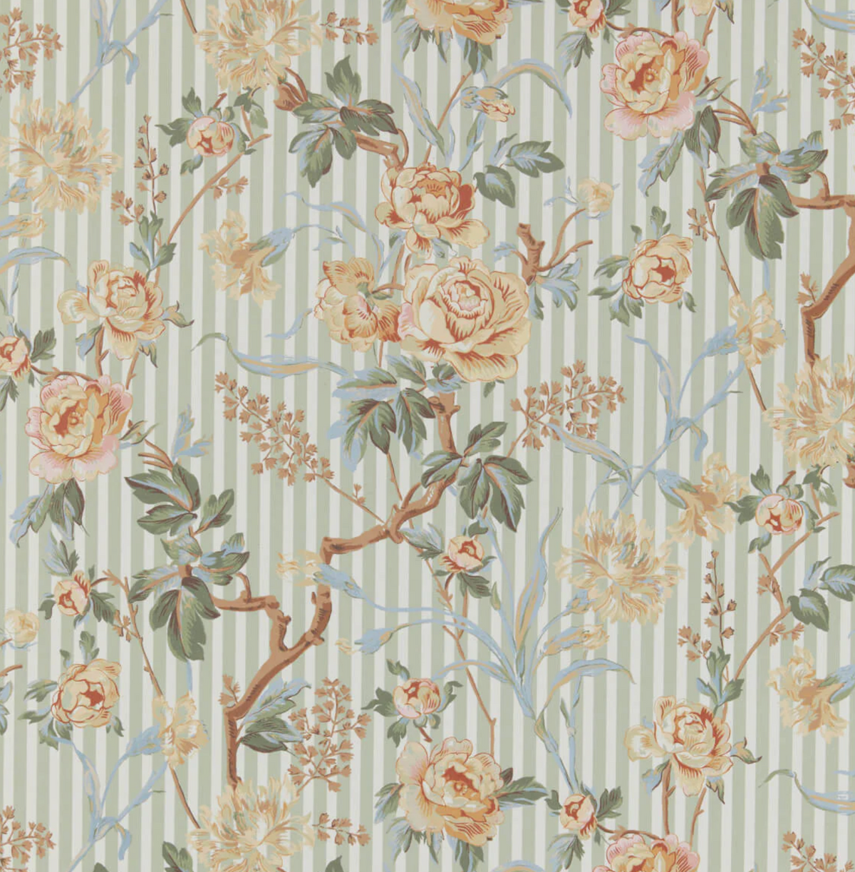 TEMPLE STUDIO X LOEFFLER RANDALL | Small Stripe Floral (Wallpaper)