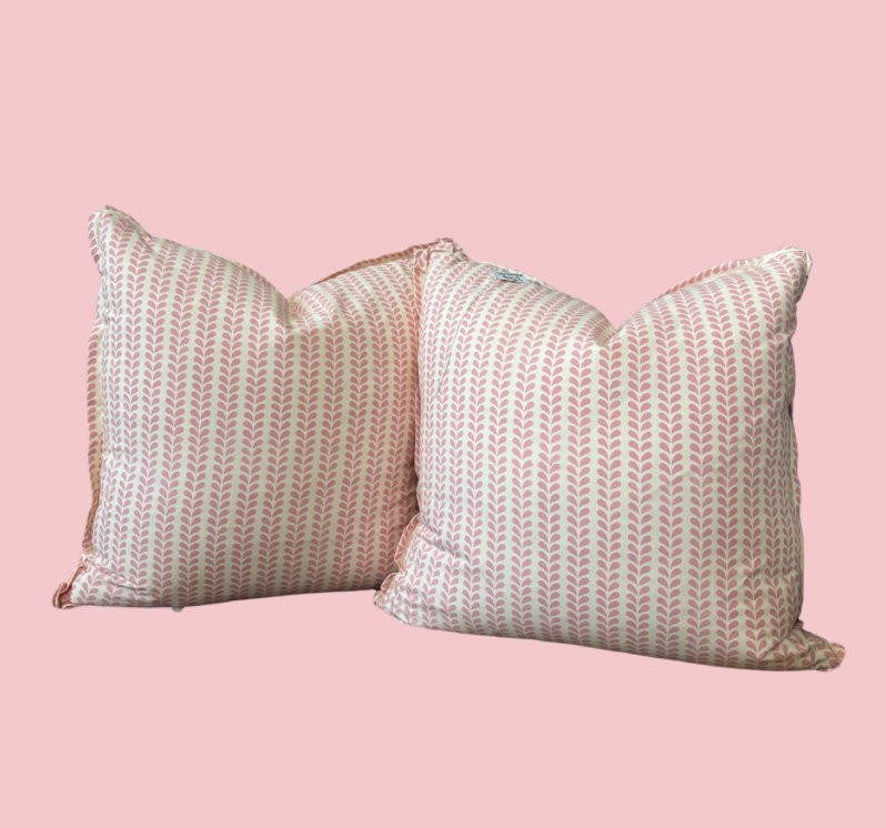 Molly Mahon by Schumacher | Bindi Hand Block Print Pillows | Pink