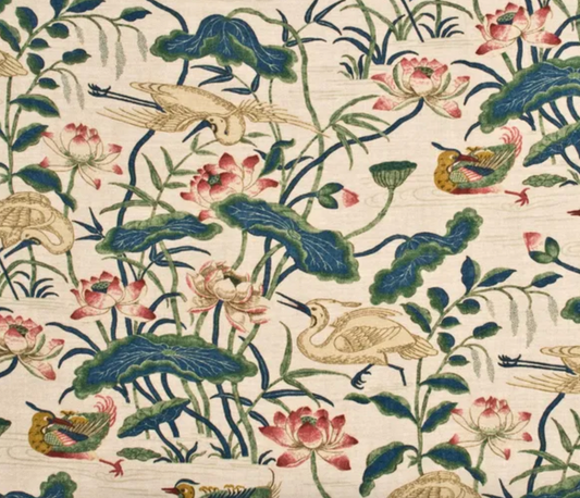 GP & J Baker | Heron & Lotus Flower